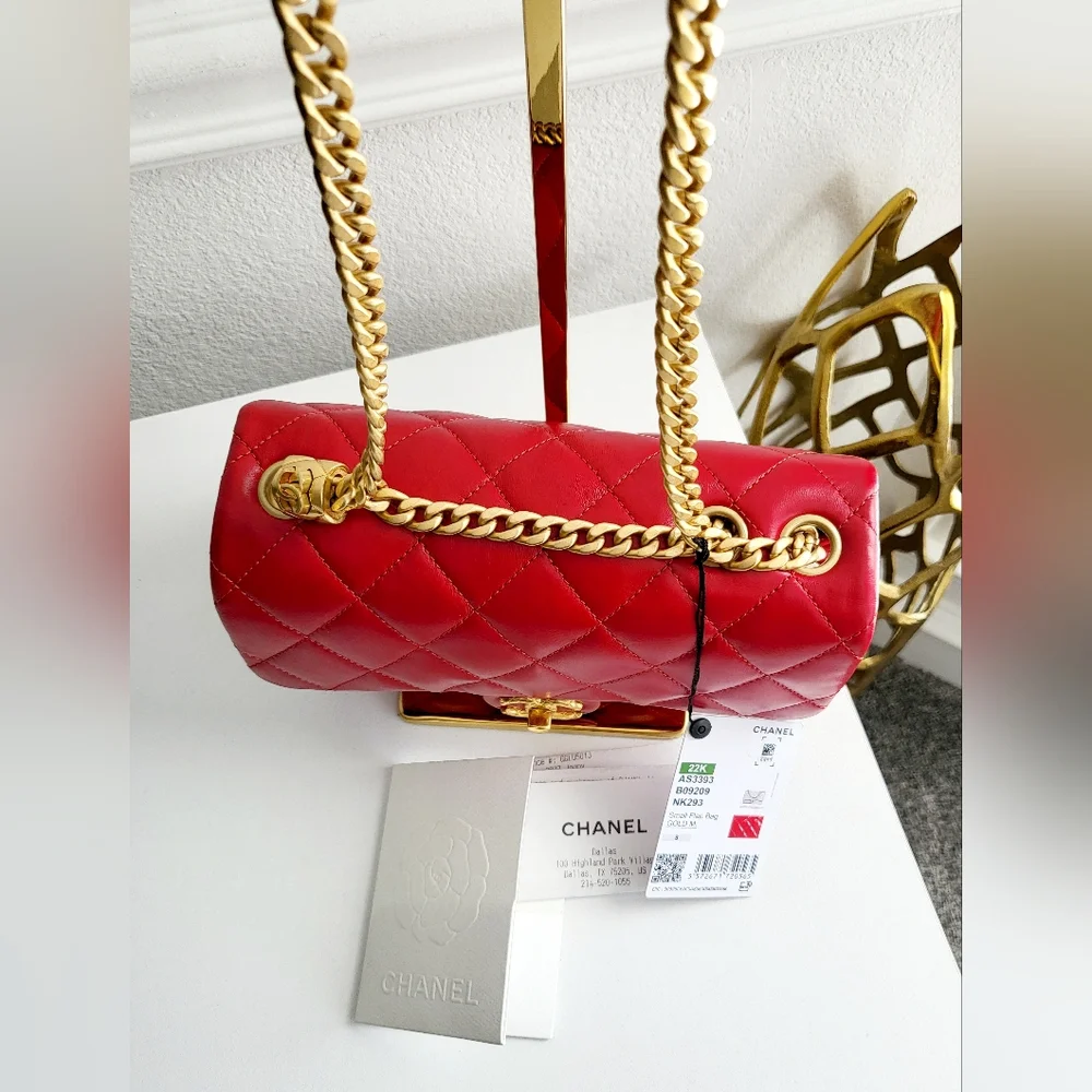 New With Tags Chanel Red Quilted Limited Edition Small Flap Bag - Microchipped